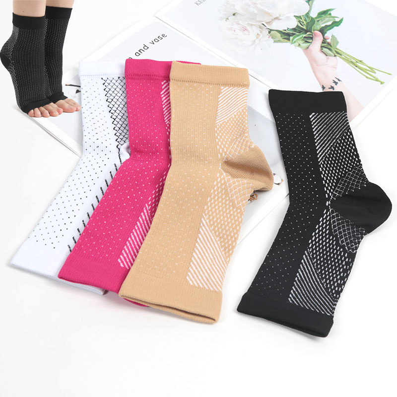 Ankle Brace Sock - ถุงเท้ารัดข้อเท้าแบบยูนิเซ็กซ์ แฟชั่นสำหรับเล่นกีฬา ซึมซับเหงื่อ ระบายอากาศได้ดี 1 คู่