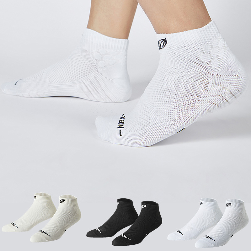 Ankle Brace Sock - ถุงเท้ากีฬาแบบสั้น Veidoorn 3 คู่ ถุงเท้าข้อสั้นแบบมีฟองน้ำสำหรับผู้ชายและผู้หญิง ถุงเท้าวิ่งสำหรับนักกีฬา