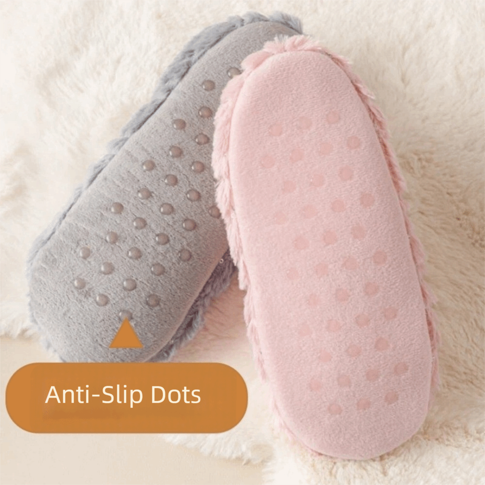 Thermal Sock Winter - ถุงเท้ารองเท้าแตะคุณภาพสูงแบบหนาพิเศษ ให้ความอบอุ่น นุ่มสบาย ไม่ลื่นไถล พร้อมโบว์ผีเสื้อ สำหรับใช้ในบ้าน