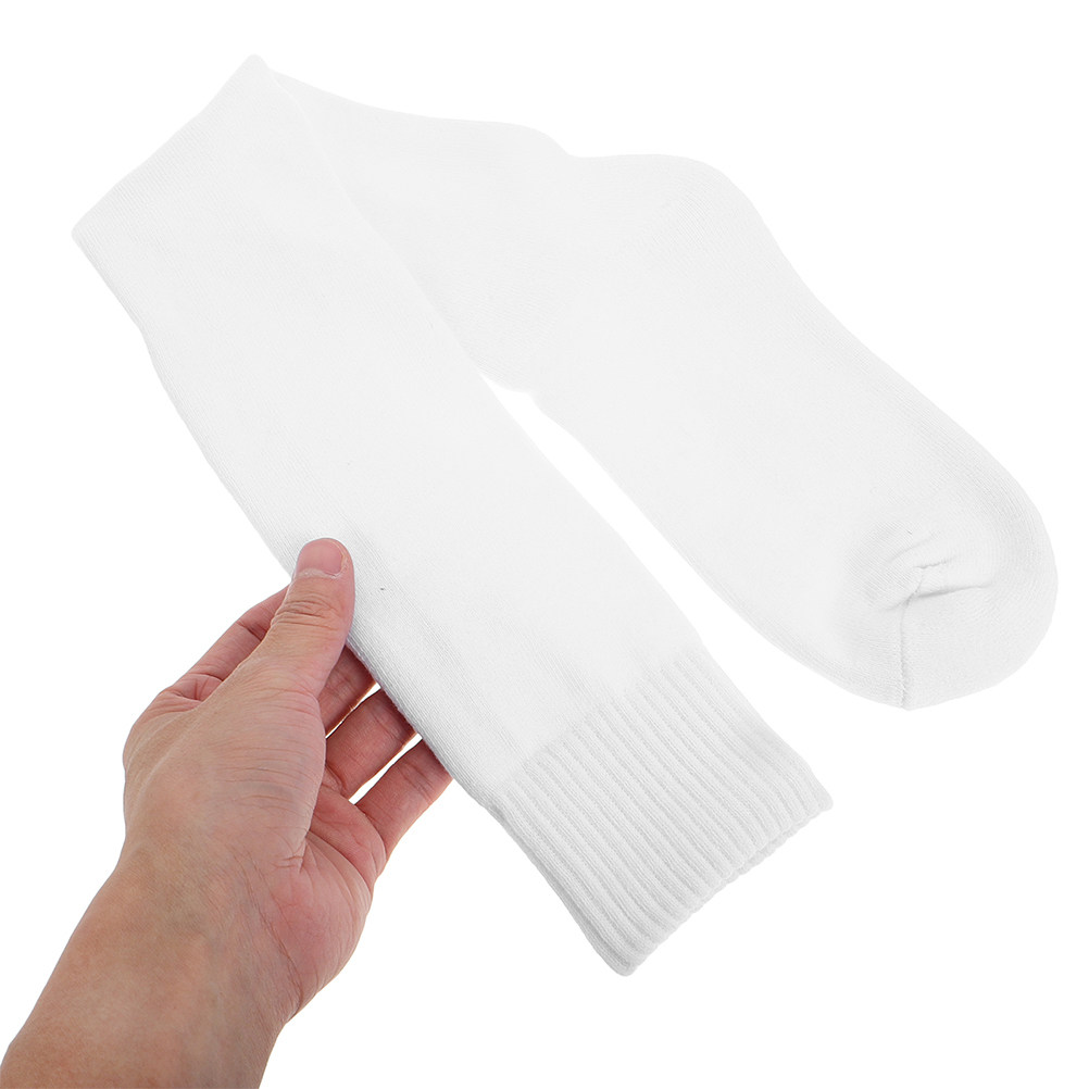 Athletic Sock Cushion - ถุงเท้าฟันดาบสีขาว 1 คู่ ถุงเท้ากีฬาแบบยาวถึงเข่า ระบายอากาศได้ดี ยืดหยุ่น
