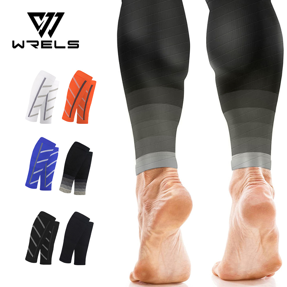 Compression Sleeve Calf - การบีบอัดกีฬาถุงเท้าลูกวัวสนับสนุนช่วย Night Running ไนลอน Slim ถุงเท้าผู้ชายวิ่งกลางแจ้งยาวถุงน่องความดัน