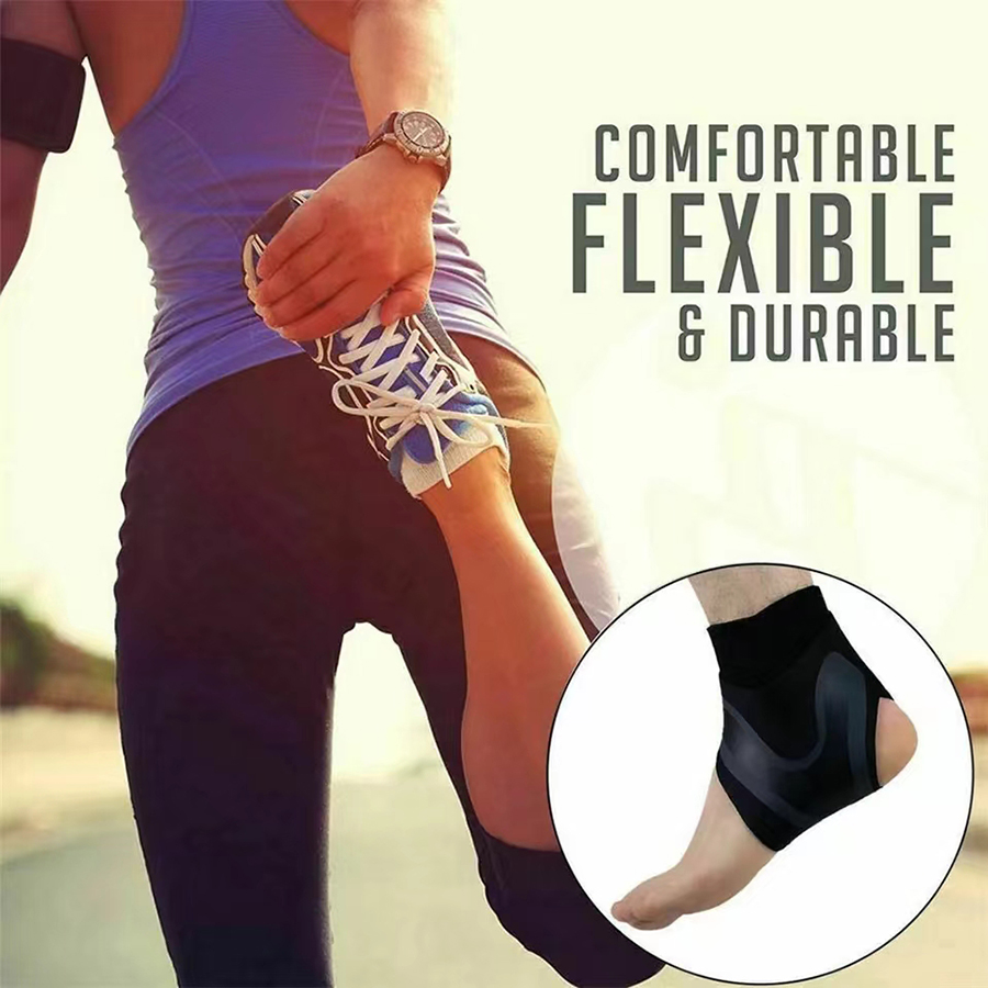 Ankle Brace Sock - ปลอกรัดข้อเท้าระบายอากาศได้ดี ช่วยพยุงและป้องกันข้อเท้า เหมาะสำหรับวิ่ง ปั่นจักรยาน ฟุตบอล และกีฬาอื่นๆ