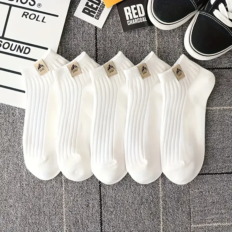 No Show Sock Women - 5/10 คู่ของถุงเท้าลำลองสำหรับออกกำลังกายกลางแจ้งสำหรับผู้ชายที่สวมใส่สบายและนุ่มบริเวณข้อเท้าสำหรับผู้หญิงที่ดูดซับเหงื่อได้