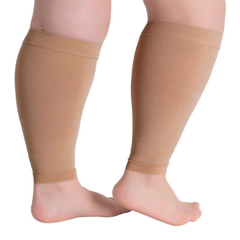 Compression Sleeve Calf - 1 คู่ฟิตเนสวิ่งการบีบอัดแขนขาลูกวัวผู้ชาย 20-30mmHg Toeless ถุงน่องทางการแพทย์เส้นเลือดขอดถุงเท้า