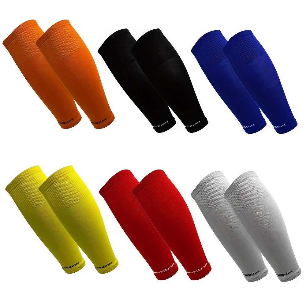 Compression Sleeve Calf - 1 คู่ถุงเท้าฟุตบอลแบบบีบอัด, เครื่องอุ่นขาแบบบีบอัด, ถุงเท้าน่องดูดซับเหงื่อ