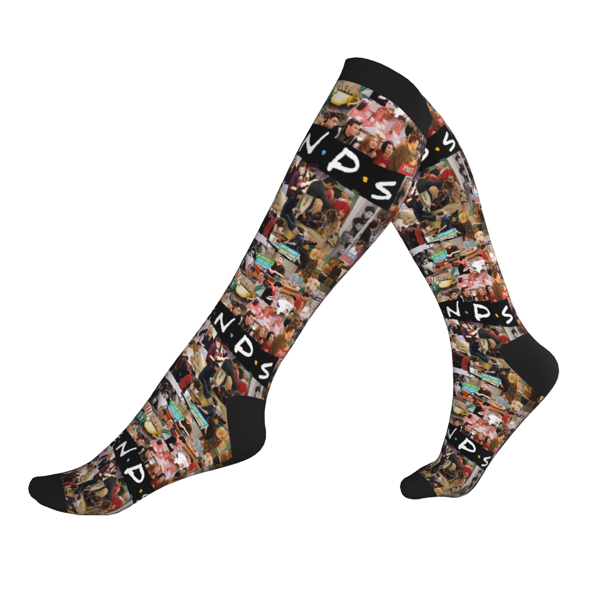 No Show Sock Women - ถุงเท้าลายซีรีส์เฟรนด์ส สำหรับผู้ชายและผู้หญิง ถุงเท้ากีฬาแบบรัดรูป อุ่นสบาย ตลกขบขัน แปลกใหม่