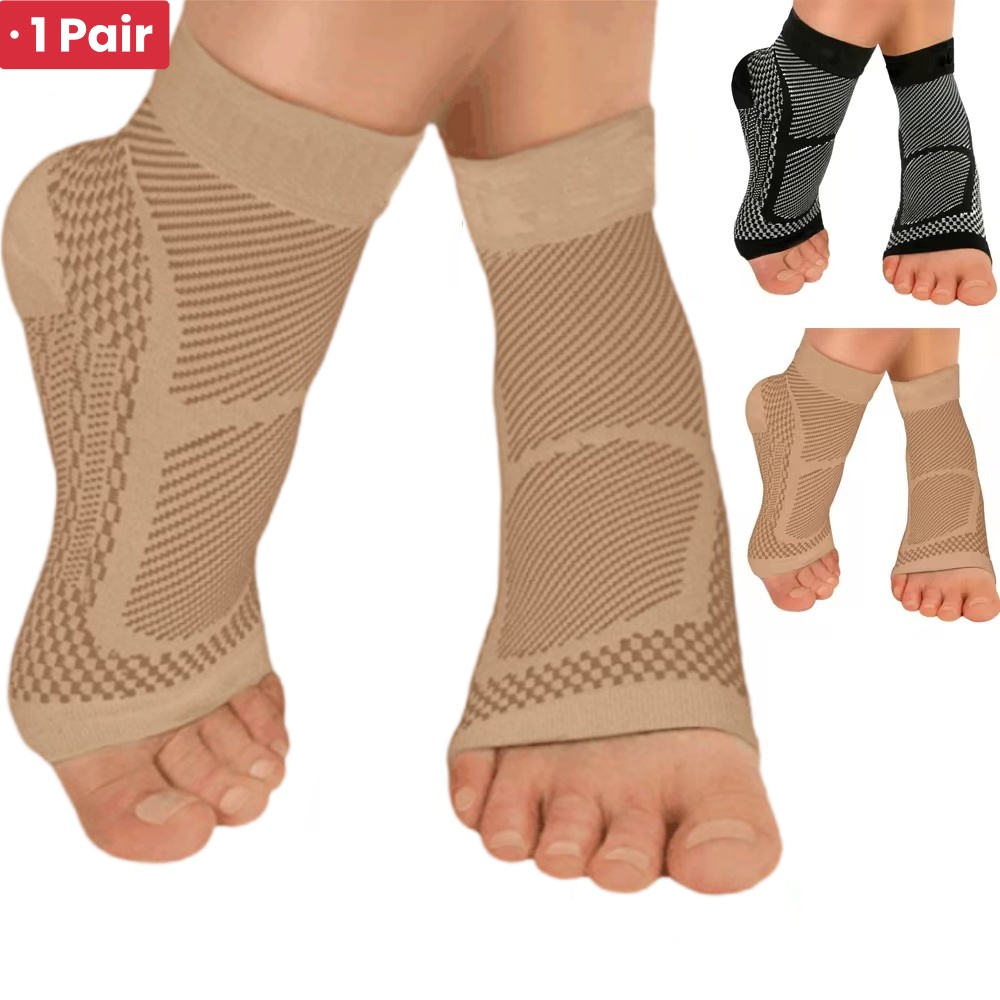 Compression Sleeve Calf - 1 คู่กีฬาข้อเท้าสนับสนุนรั้งการบีบอัด Plantar Fasciitis ถุงเท้าสําหรับ Achilles