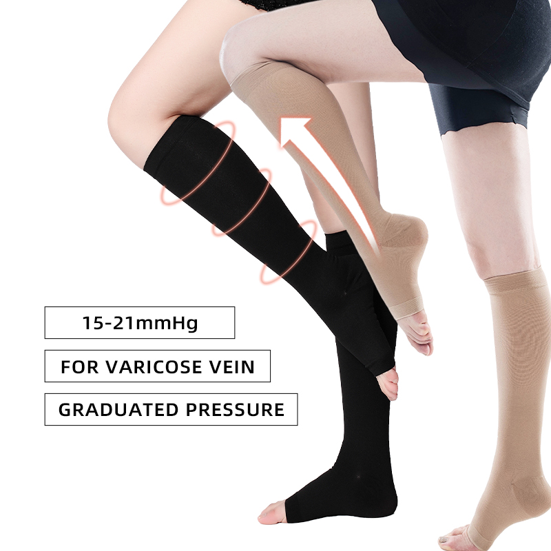 Compression Sleeve Calf - S-5XL รัดน่องทางการแพทย์2ชิ้น/คู่ถุงเท้าสายรัดขาเส้นเลือดขอดระบายอากาศได้สำหรับวิ่งฟุตบอล15-21 mmHg