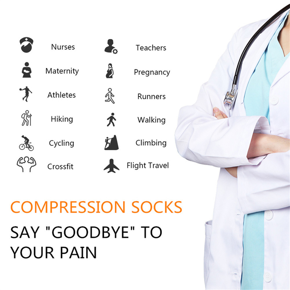5ชิ้น/แพ็คถุงเท้าการบีบอัดผู้ช - Compression Sock Medical บทวิจารณ์และราคา