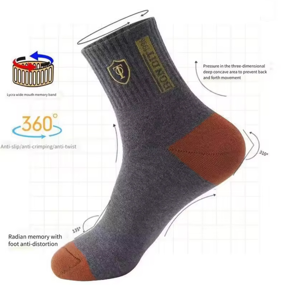 ถุงเท้าผู้ชายแบบแพ็ค 5/10 คู่  - Cotton Crew Sock Pack บทวิจารณ์และราคา