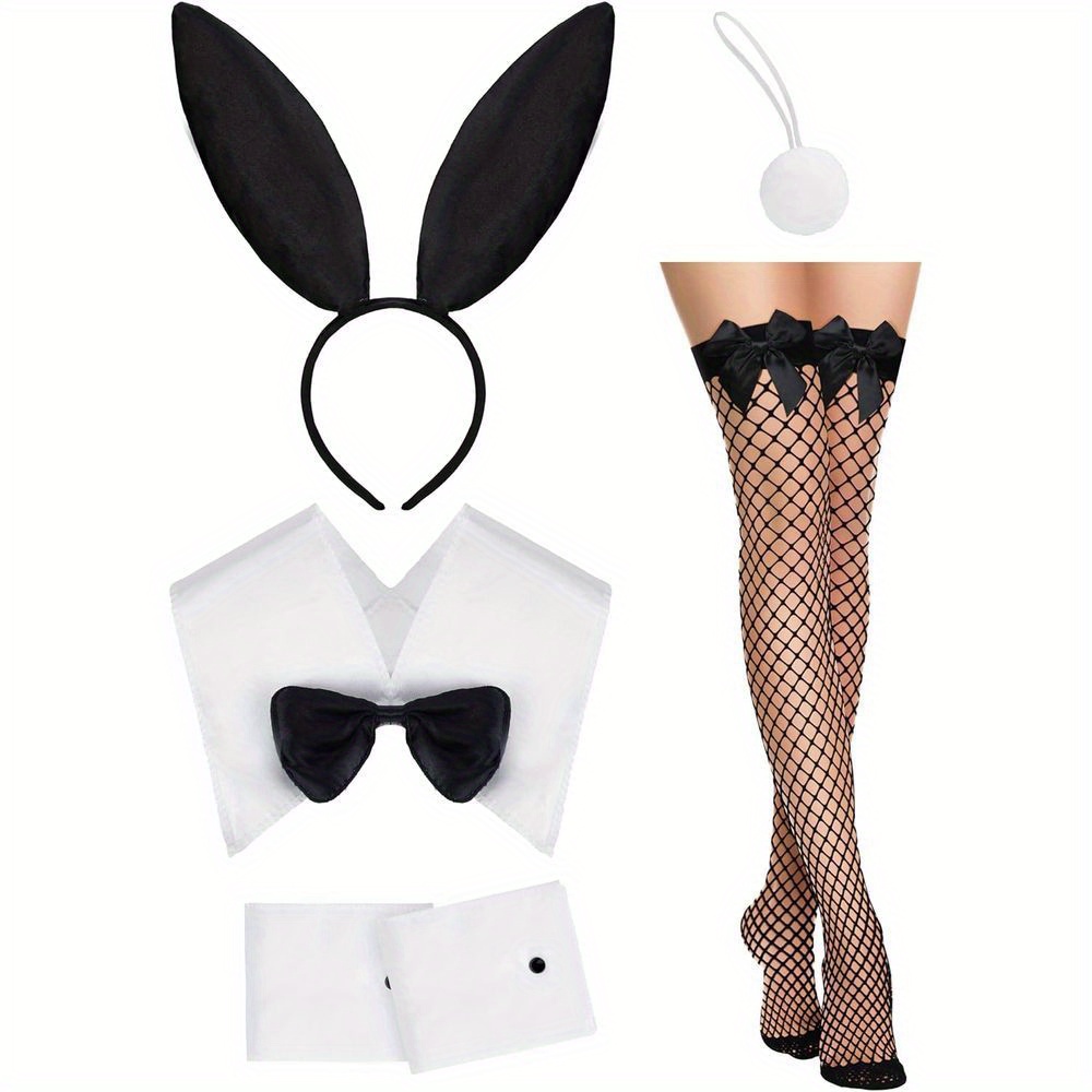 WomenCostume ชุดสีดํากระต่ายหู - Fishnet Stocking Women บทวิจารณ์และราคา