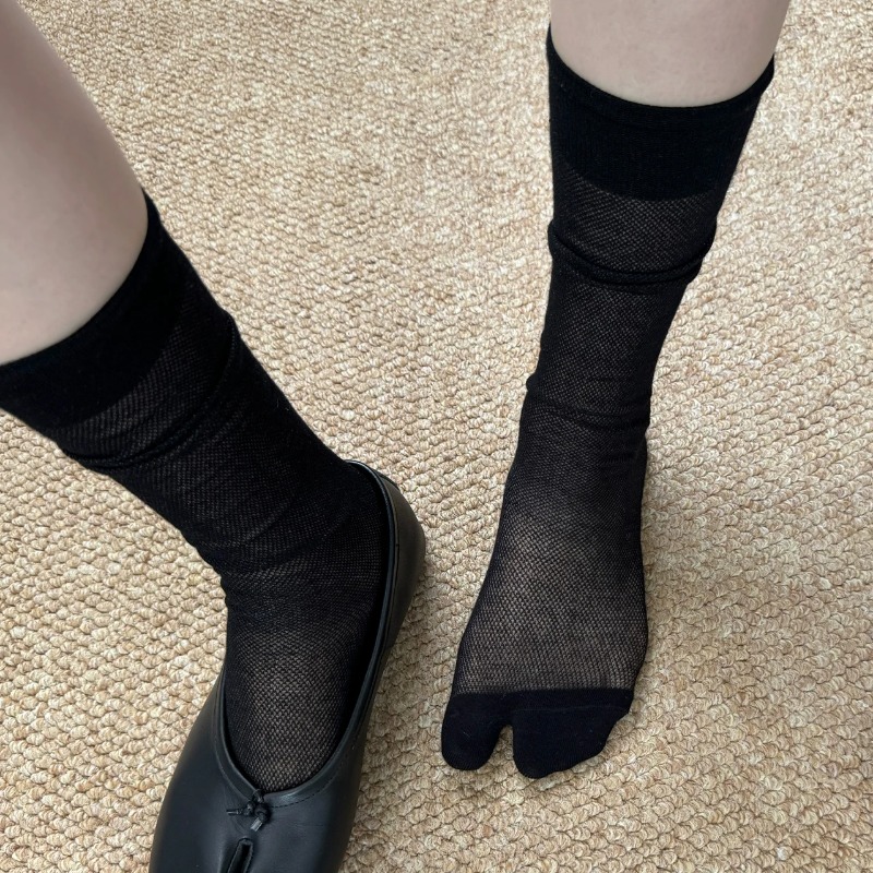 ถุงเท้าสีขาวแบบแยกนิ้วเท้าสำหร - Toe Sock Split บทวิจารณ์และราคา