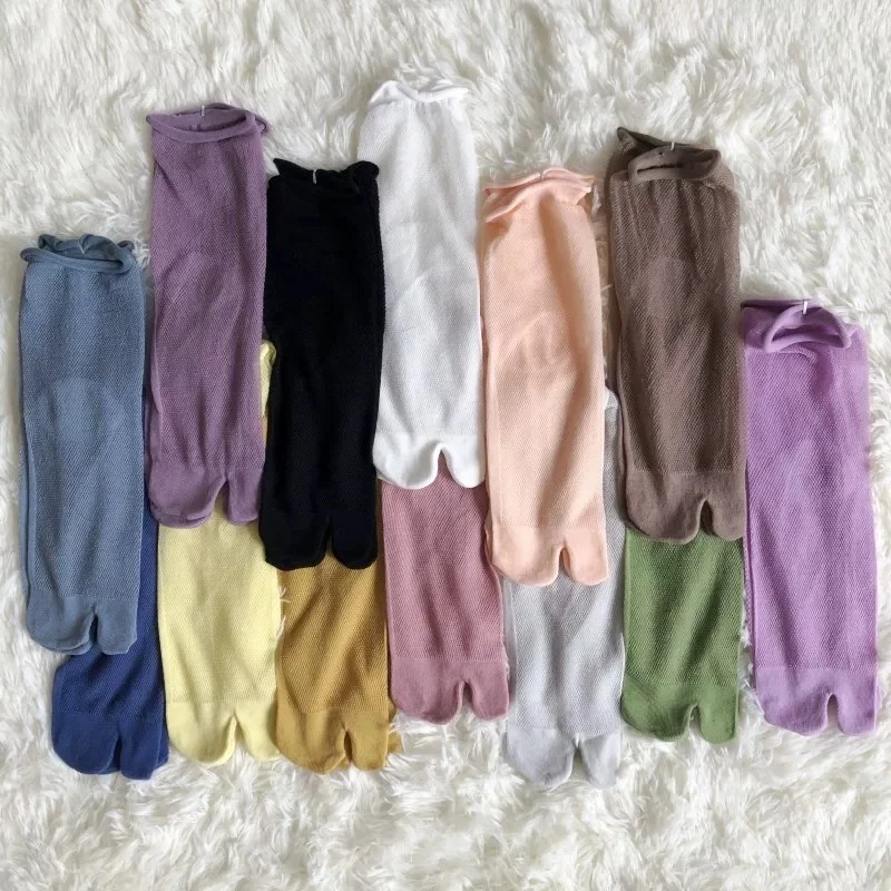 ถุงเท้าสีขาวแบบแยกนิ้วเท้าสำหร - Toe Sock Split บทวิจารณ์และราคา