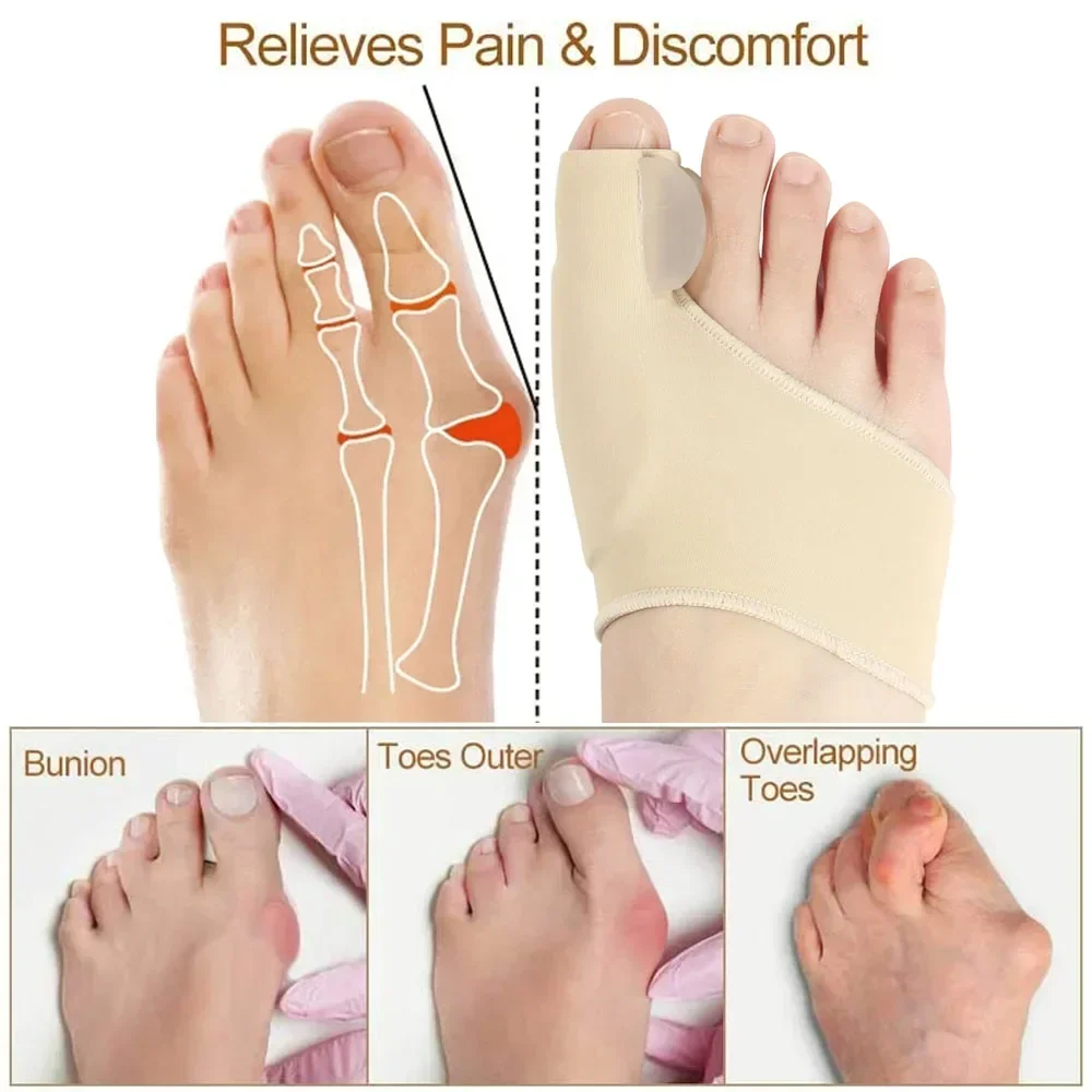 1/2 คู่ Toe Separator Hallux V - Ankle Brace Sock บทวิจารณ์และราคา