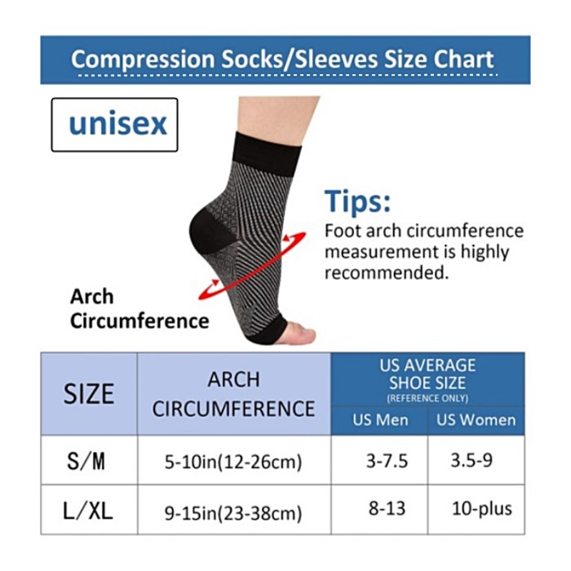 1 คู่ข้อเท้ารั้งการบีบอัดแขน,ถ - Ankle Brace Sock บทวิจารณ์และราคา