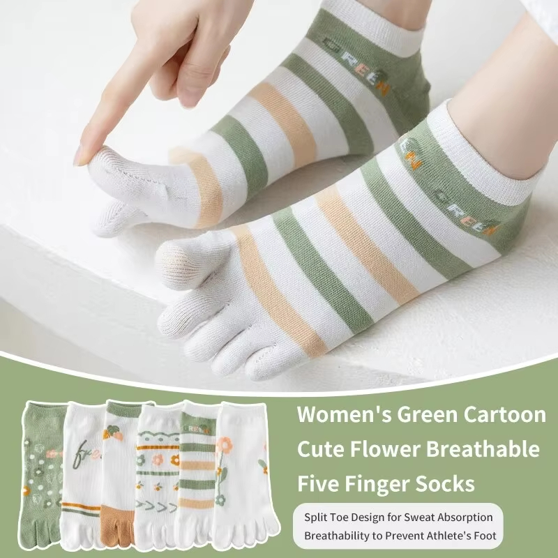 ถุงเท้าผู้หญิง 3 คู่ สำหรับฤดู - Toe Sock Split บทวิจารณ์และราคา