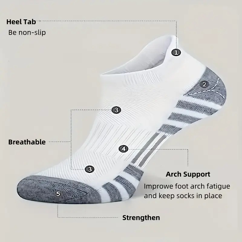 12 คู่ผู้ชายถุงเท้าข้อเท้ากีฬา - Ankle Brace Sock บทวิจารณ์และราคา