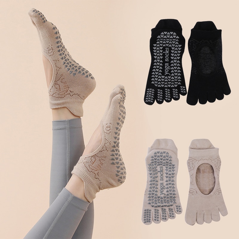 ถุงเท้าพิลาทีสห้านิ้วสำหรับผู้ - Grip Sock Yoga บทวิจารณ์และราคา