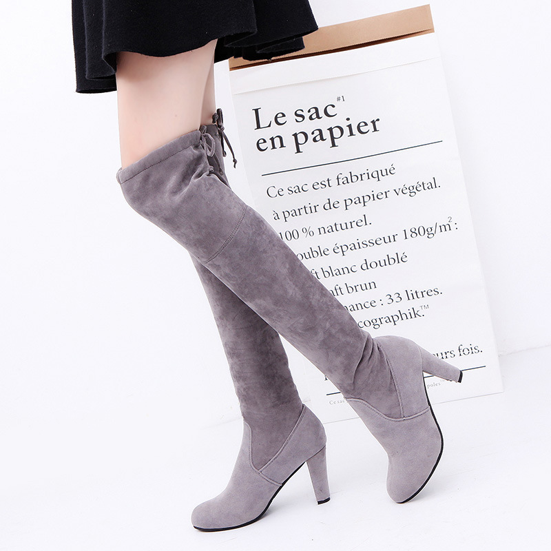รองเท้าบูทสตรีผ้ายืดกว่าเข่ารอ - Knee High Sock Women บทวิจารณ์และราคา