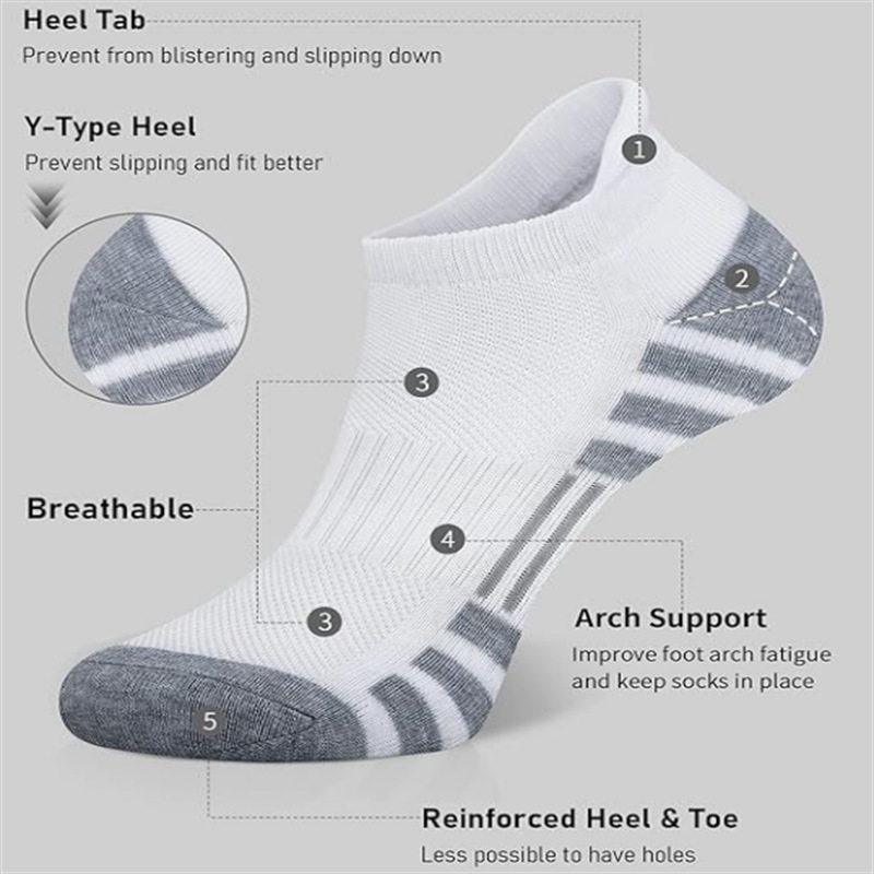 ถุงเท้ากีฬาข้อสั้นแบบมีแผ่นรอง - Athletic Sock Cushion บทวิจารณ์และราคา