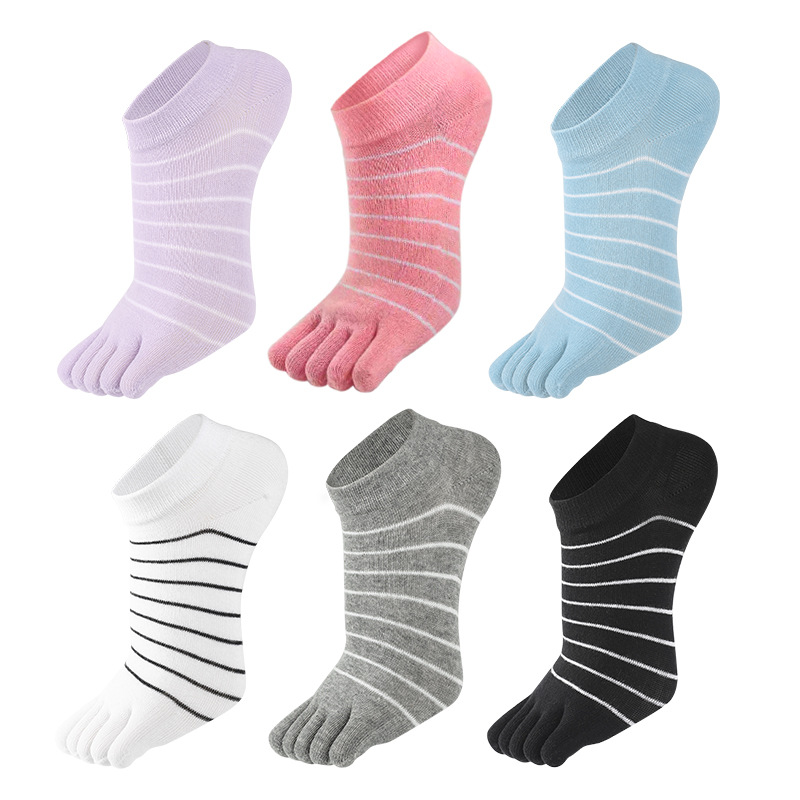 ถุงเท้าห้านิ้วลายทางสำหรับผู้ห - Ankle Sock Low Cut บทวิจารณ์และราคา