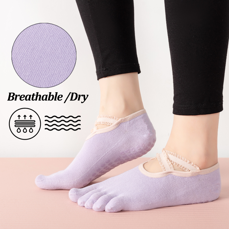 ถุงเท้าพิลาทิสกันลื่นสำหรับผู้ - Grip Sock Yoga บทวิจารณ์และราคา