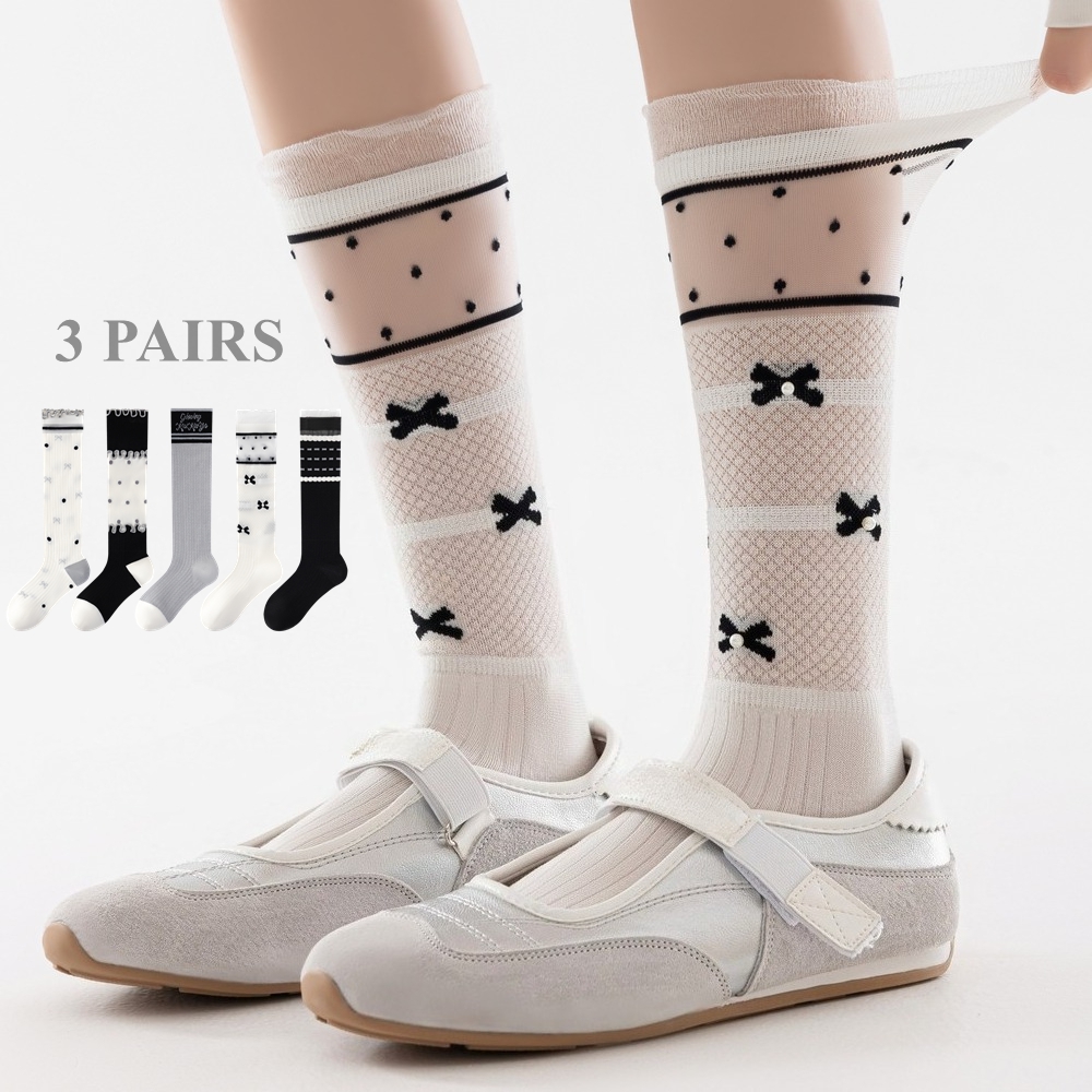 ถุงเท้าผู้หญิงน่ารัก 3 คู่ ถุง - Silk Sock Bamboo บทวิจารณ์และราคา
