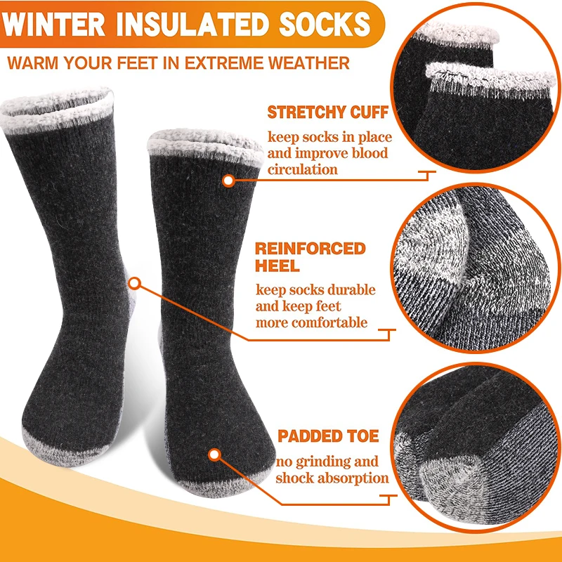 ถุงเท้ากีฬากันหนาวคุณภาพสูง 3  - Thermal Sock Winter บทวิจารณ์และราคา