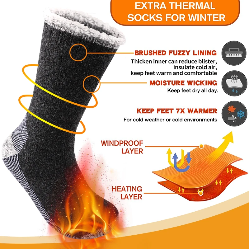 ถุงเท้ากีฬากันหนาวคุณภาพสูง 3  - Thermal Sock Winter บทวิจารณ์และราคา