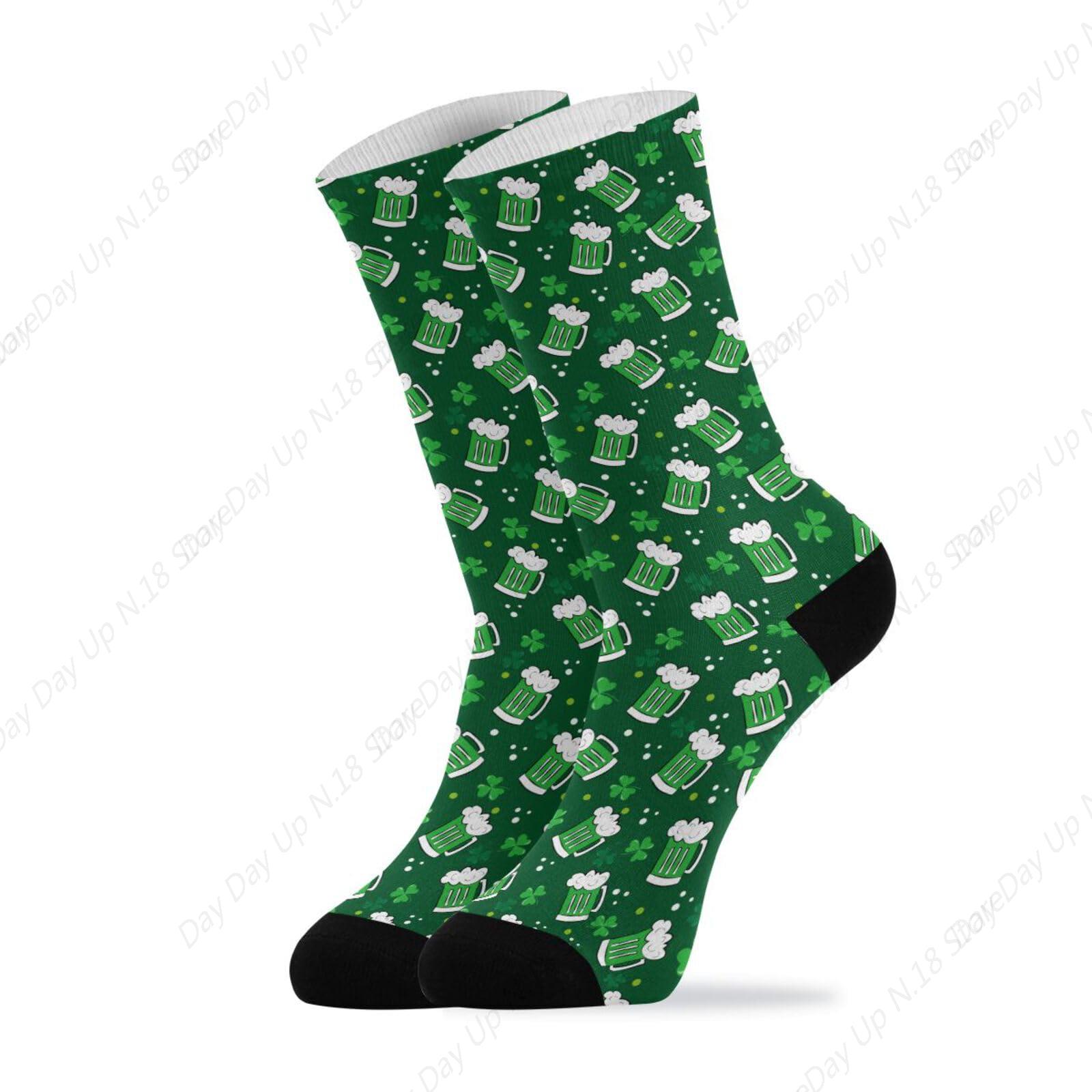 สีเขียว Clover Leaf Beer St. P - Cotton Crew Sock Pack บทวิจารณ์และราคา