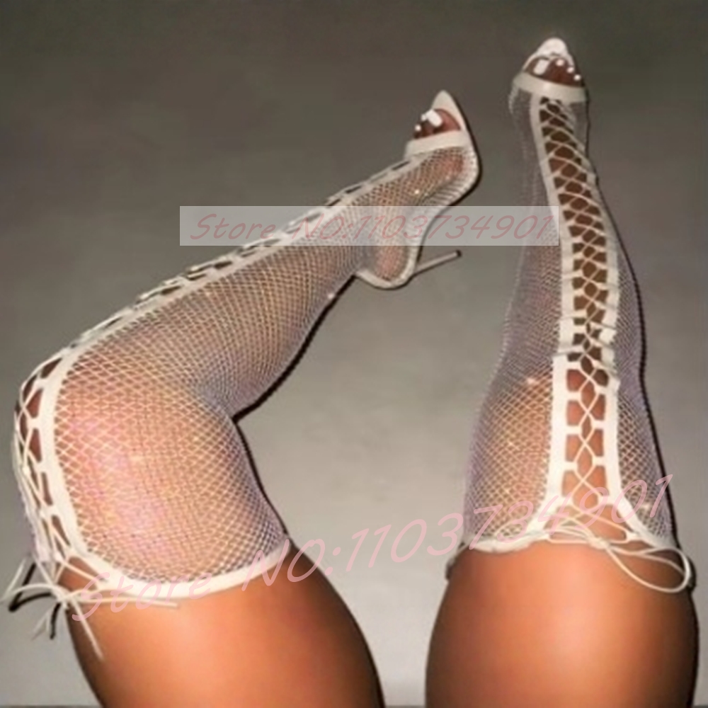 รองเท้าบูทตาข่ายถึงต้นขาสำหรับ - Fishnet Stocking Women บทวิจารณ์และราคา