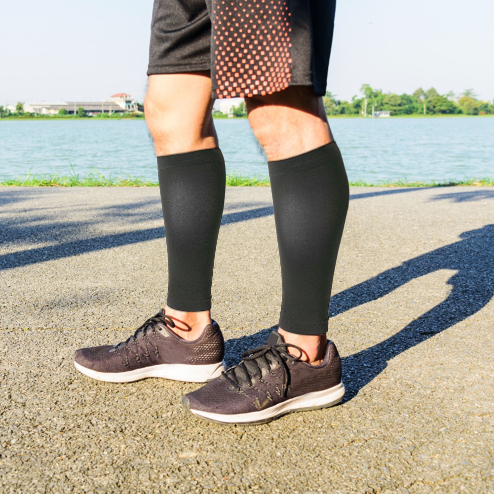 1 คู่ฟิตเนสวิ่งการบีบอัดแขนขาล - Compression Sleeve Calf บทวิจารณ์และราคา