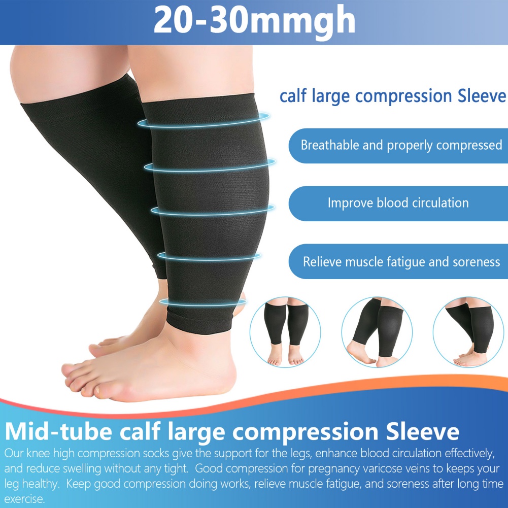 1 คู่ฟิตเนสวิ่งการบีบอัดแขนขาล - Compression Sleeve Calf บทวิจารณ์และราคา