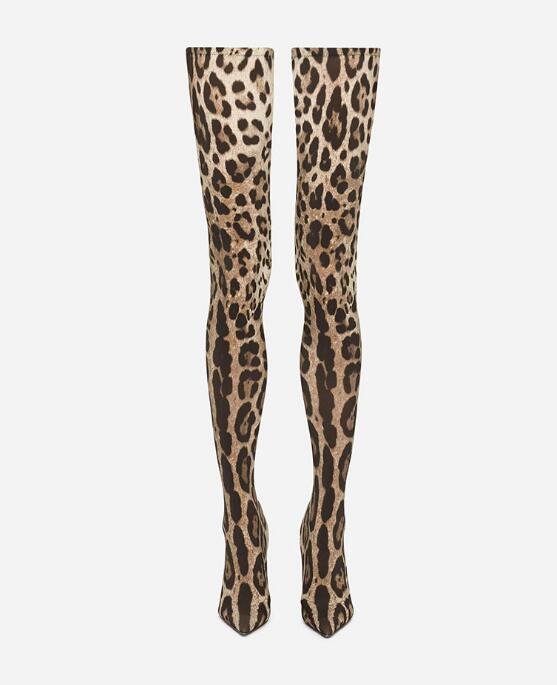 รองเท้าบูทส้นสูงแบบสวม ปลายแหล - Knee High Sock Women บทวิจารณ์และราคา