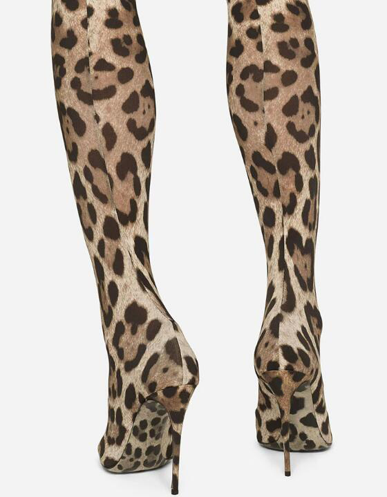 รองเท้าบูทส้นสูงแบบสวม ปลายแหล - Knee High Sock Women บทวิจารณ์และราคา