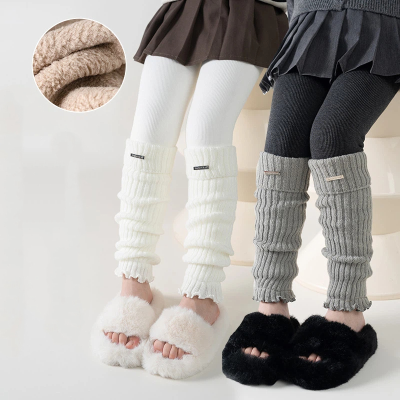 กางเกงเลกกิ้งเด็กแบบหนาบุขนแกะ - Boot Sock Slouchy บทวิจารณ์และราคา