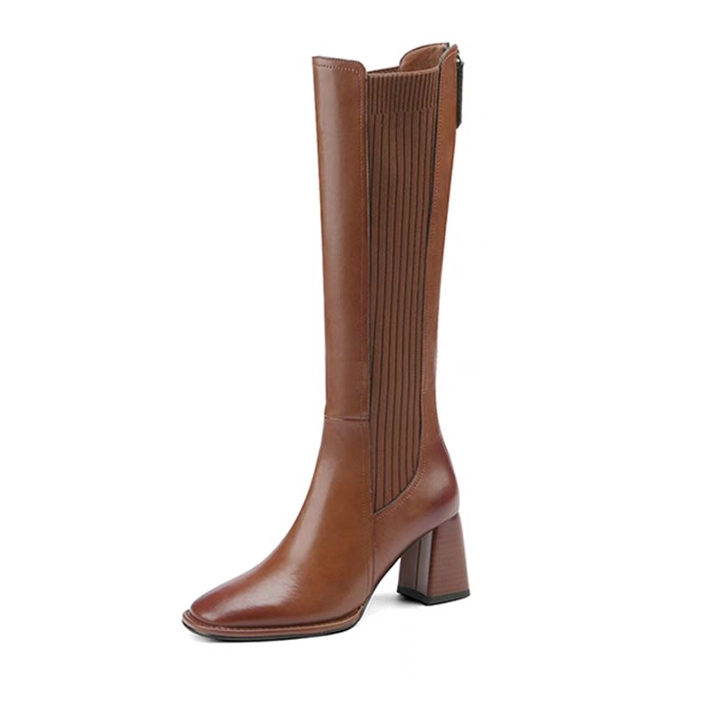 รองเท้าบูทถุงเท้ายาวถึงเข่าสำห - Knee High Sock Women บทวิจารณ์และราคา