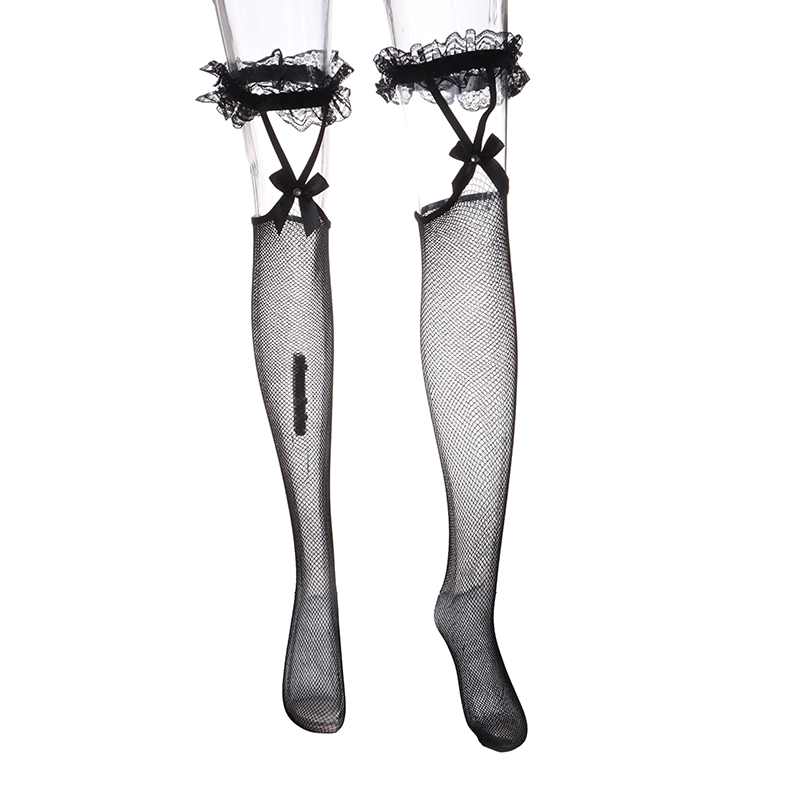 1 คู่ถุงน่องตาข่ายเซ็กซี่ JK โ - Knee High Sock Women บทวิจารณ์และราคา