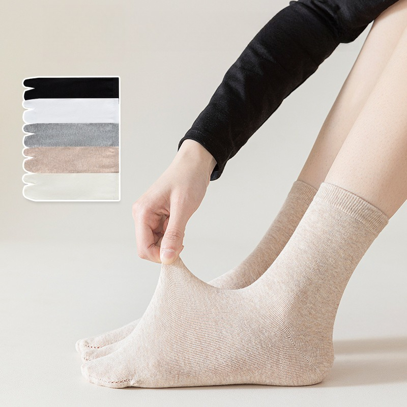 1 คู่ถุงเท้าผ้าฝ้ายสไตล์ญี่ปุ่ - Toe Sock Split บทวิจารณ์และราคา