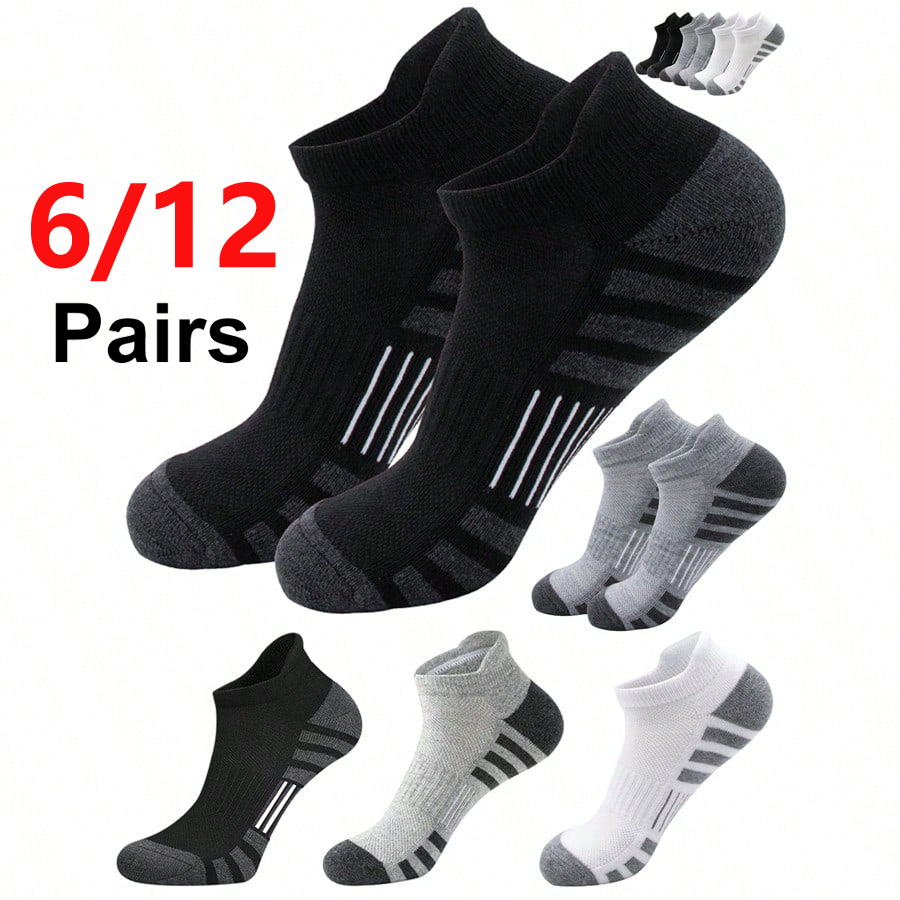 ถุงเท้าวิ่งแบบสั้น 6/24 คู่ ระ - Athletic Sock Cushion บทวิจารณ์และราคา