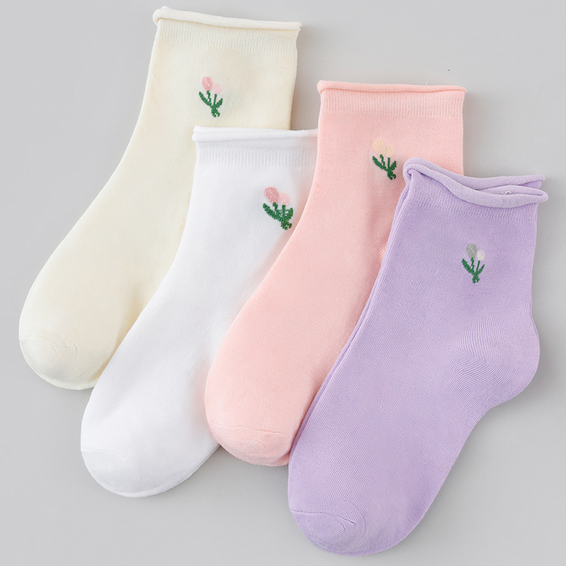 ถุงเท้าผู้หญิงลายดอกไม้แบบสุ่ม - Cotton Crew Sock Pack บทวิจารณ์และราคา