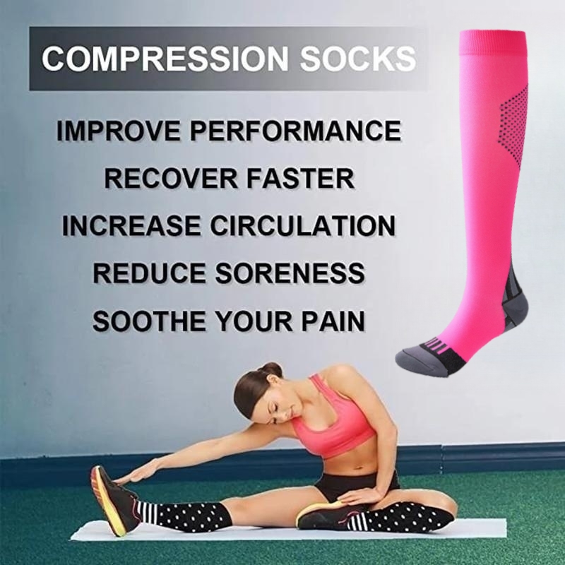 ใหม่ถุงเท้าการบีบอัด Fit ฟุตบอ - Compression Sock Medical บทวิจารณ์และราคา