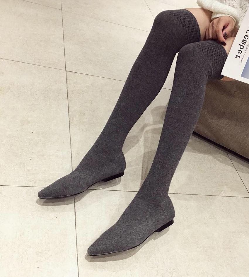 รองเท้าบูทข้อเท้าส้นเตี้ยทรงแห - Boot Sock Slouchy บทวิจารณ์และราคา