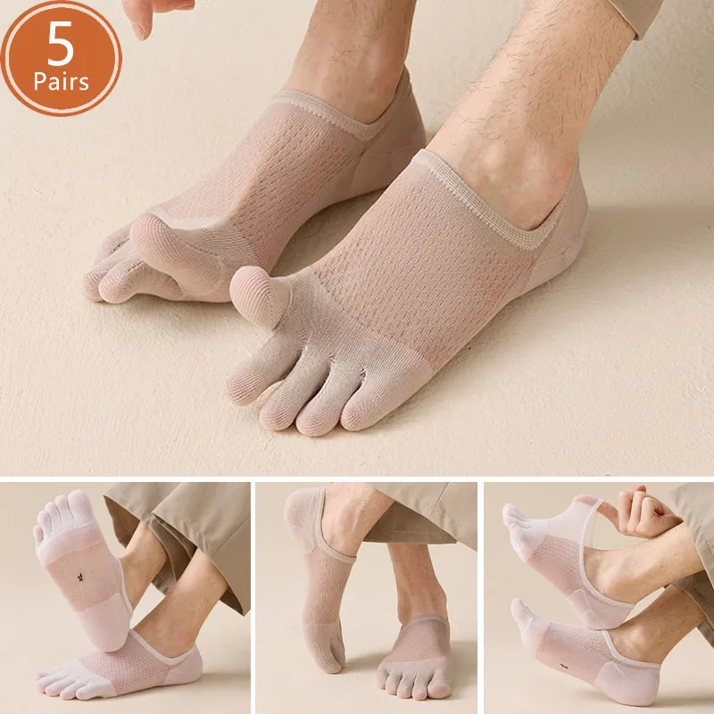 ถุงเท้าผู้ชายแบบสั้น 5 คู่ สำห - Ankle Sock Low Cut บทวิจารณ์และราคา