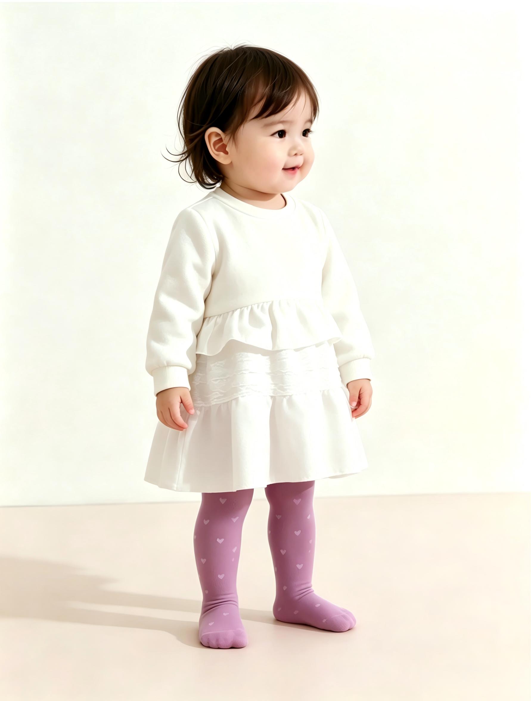 3 คู่ถุงน่องเด็กผู้หญิงลายหัวใ - Tights Pantyhose Sheer บทวิจารณ์และราคา