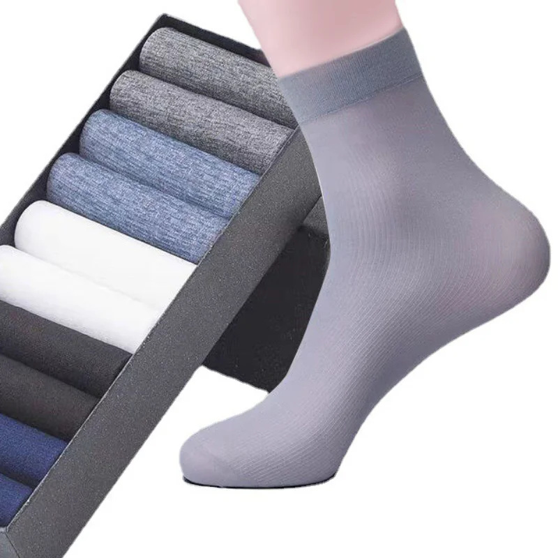 10 คู่ถุงเท้าผู้ชายฤดูร้อน Ult - Silk Sock Bamboo บทวิจารณ์และราคา