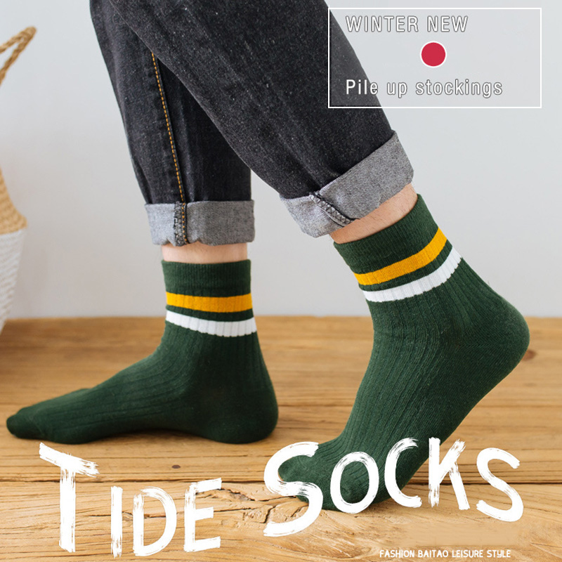 3คู่/แพ็คผ้าฝ้ายถุงเท้าบุรุษแฟ - Cotton Crew Sock Pack บทวิจารณ์และราคา