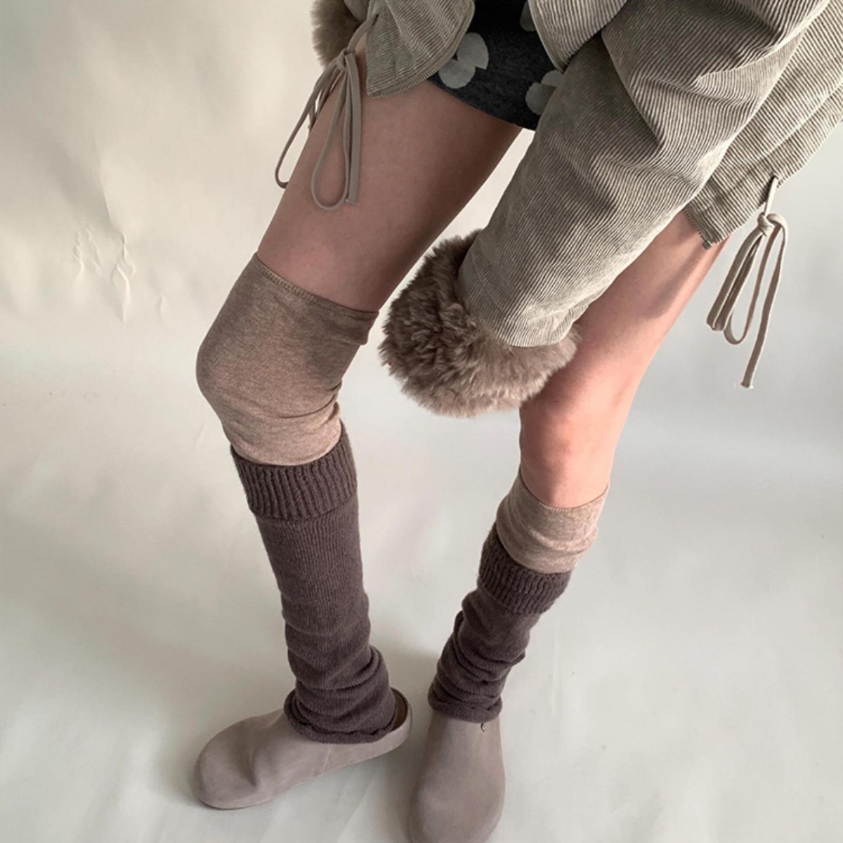 ถุงเท้ายาวเหนือเข่าสำหรับผู้หญ - Boot Sock Slouchy บทวิจารณ์และราคา