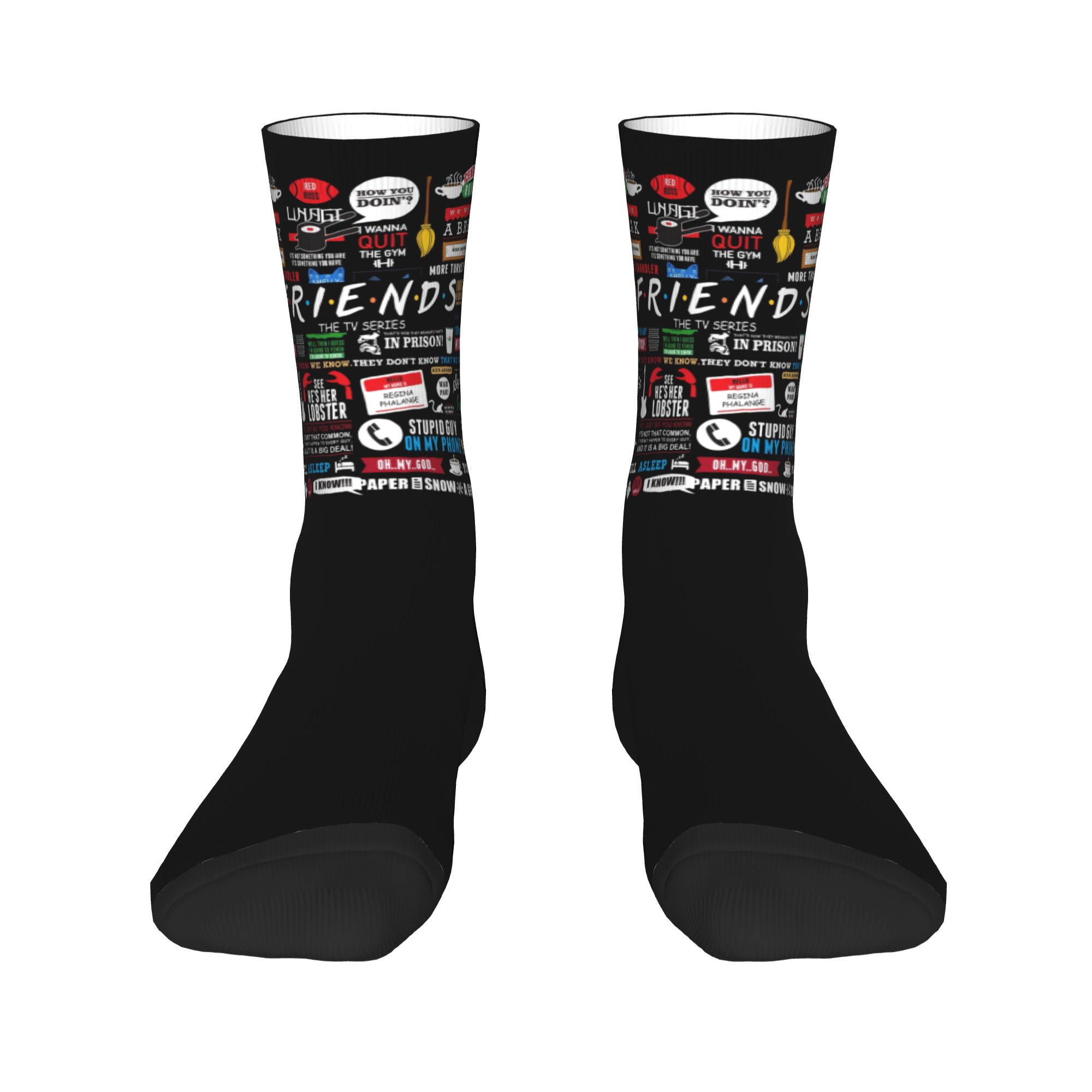 ถุงเท้าลายคอลลาจเพื่อนจากทีวีโ - No Show Sock Women บทวิจารณ์และราคา
