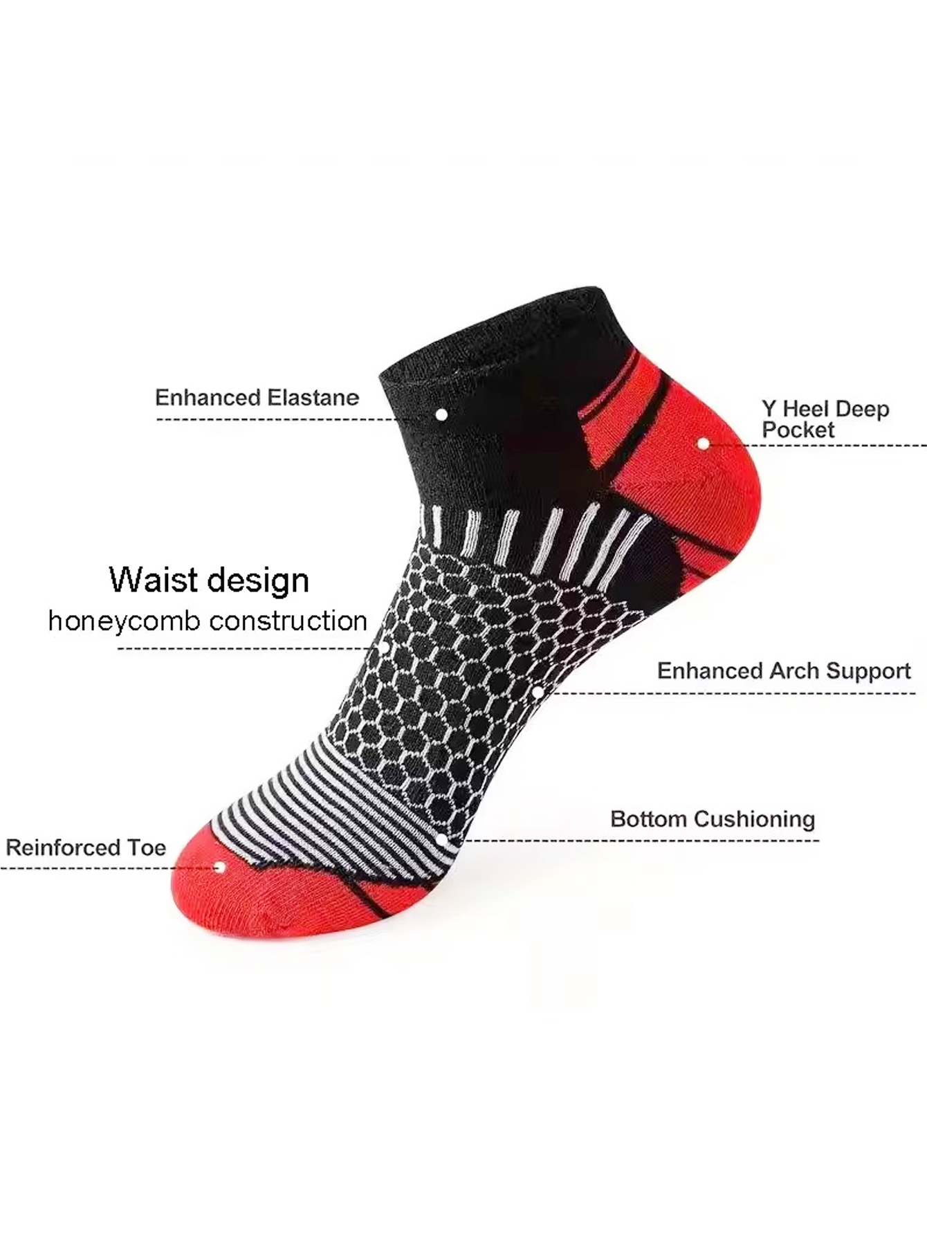 ถุงเท้าข้อสั้นผู้ชายแบบตาข่ายร - Ankle Sock Low Cut บทวิจารณ์และราคา